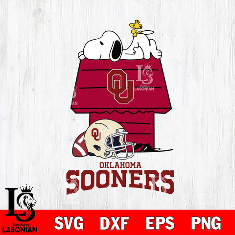 Oklahoma Sooners Snoopy Chill Football SVG DXF EPS PNG FILE,Snoopy File Cut, NCAA Digital Download,Instant Download,Christmas Silhouette