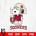 Oklahoma Sooners Snoopy Player Football SVG DXF EPS PNG FILE,Snoopy File Cut, NCAA Digital Download,Instant Download,Christmas Silhouette