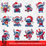 Oklahoma Sooners Stitch Christmas NCAA Bundle 12 Svg Eps Dxf Png File, Digital Download, Instant Download
