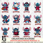 Oklahoma Sooners Stitch Horror Bundle 12 SVG Svg Eps Dxf Png File, NCAA svg, Digital Download, Instant Download