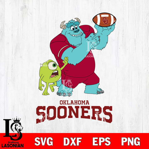 Oklahoma Sooners Sully & Mike Football Cricut,Christmas SVG DXF EPS PNG FILE, NCAA Digital Download,Instant Download, Silhouette