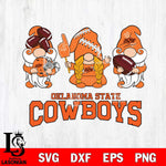 Oklahoma State Cowboys 3 Gnomes Football Svg Eps Dxf Png File, Digital Download, Instant Download