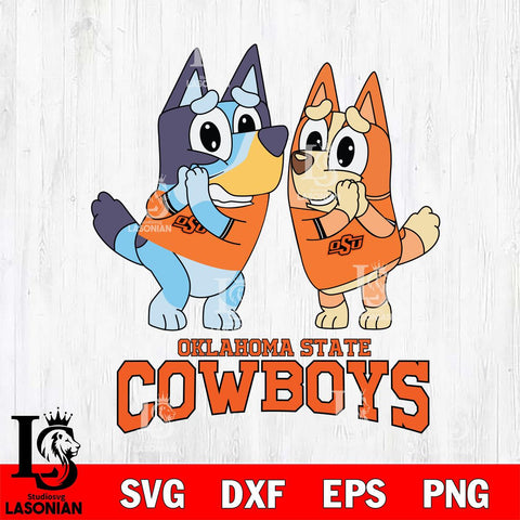 Oklahoma State Cowboys Bluey & Bingo 5 Svg Eps Dxf Png File, NCAA svg, Digital Download, Instant Download