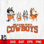 Oklahoma State Cowboys Bluey Dance Mode Squats Svg Eps Dxf Png File, Digital Download, Instant Download
