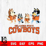 Oklahoma State Cowboys Bluey Dance Squats Svg Eps Dxf Png File, Digital Download, Instant Download