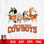 Oklahoma State Cowboys Bluey Mode Dance Squats Svg Eps Dxf Png File, Digital Download, Instant Download