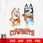 Oklahoma State Cowboys Bluey with Chilli Dance Svg Eps Dxf Png File, Digital Download, Instant Download