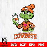 Oklahoma State Cowboys Boujee Grinch Heart Christmas Cut Files Cricut, Svg Dxf Eps Png file, Digital download , Silhouette