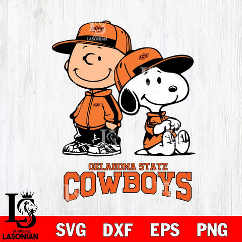 Oklahoma State Cowboys Charlie Brown Snoopy Champions Svg Eps Dxf Png File, NCAA svg , Digital Download , Instant Download, Cricut File