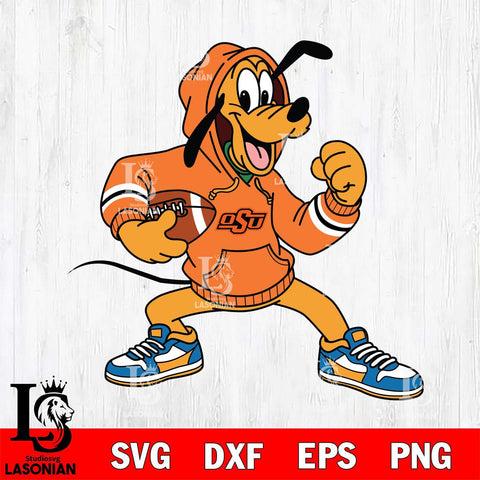 Oklahoma State Cowboys Goofy Disney Football Christmas File Cut, NCAA SVG DXF EPS PNG FILE, Digital Download , Criucut , Silhouette