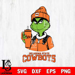 Oklahoma State Cowboys Grinch Football Christmas Cut Files Cricut, Svg Dxf Eps Png file, Digital download , Silhouette
