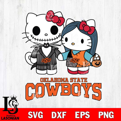 Oklahoma State Cowboys Hello Kitty Horror 11 Svg Eps Dxf Png File, Digital Download
