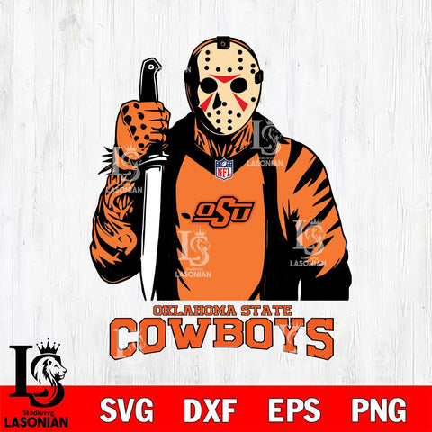 Oklahoma State Cowboys Jason Voorhees Horror 3 Svg Eps Dxf Png File, NCAA svg, Digital Download, Instant Download