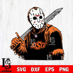 Oklahoma State Cowboys Jason Voorhees Horror 7 Svg Eps Dxf Png File, NCAA svg, Digital Download, Instant Download