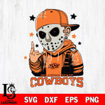 Oklahoma State Cowboys Jason Voorhees Horror 9 Svg Eps Dxf Png File, NCAA svg, Digital Download, Instant Download