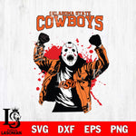 Oklahoma State Cowboys Jason Voorhees Horror Halloween 3 Svg Eps Dxf Png File, NCAA svg, Digital Download, Instant Download