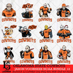 Oklahoma State Cowboys Jason Voorhees NCAA Bundle 12 SVG Svg Eps Dxf Png File, Digital Download