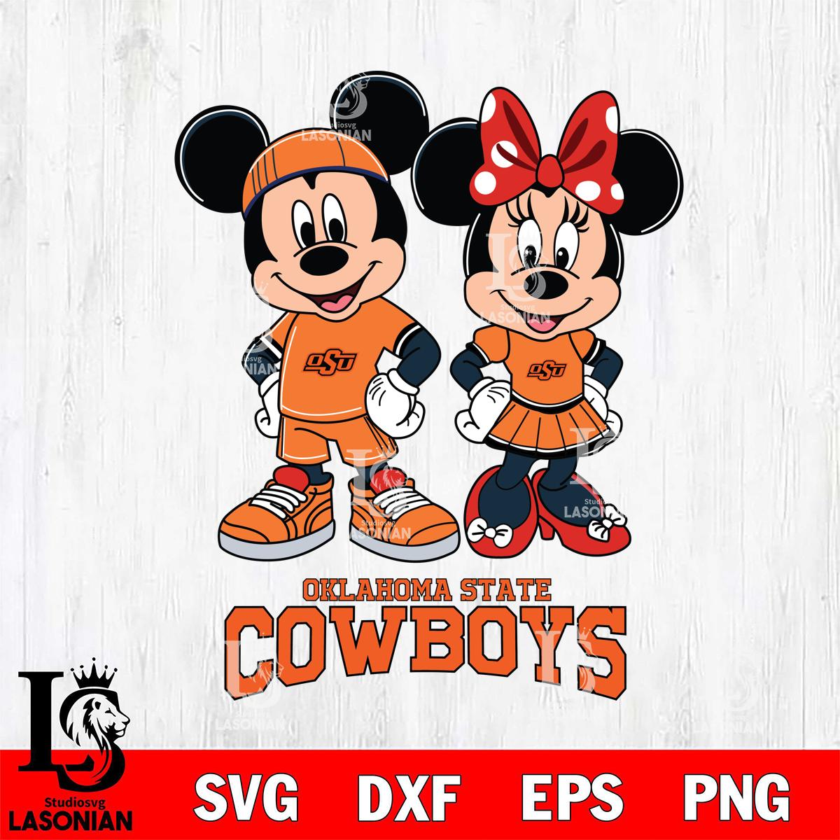 Oklahoma State Cowboys Mickey And Minnie Rugby – lasoniansvg