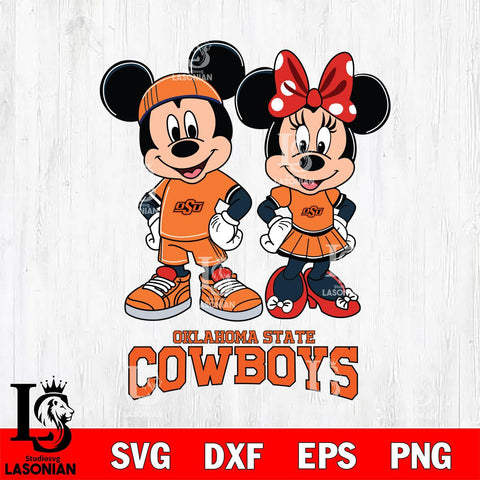 Oklahoma State Cowboys Mickey And Minnie Rugby Svg Eps Dxf Png File, NCAA svg , Digital Download , Instant Download, Cricut File
