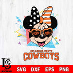 Oklahoma State Cowboys Minnie Mouse Love Sport SVG DXF EPS PNG FILE, NCAA File Cut,Digital Download,Instant Download