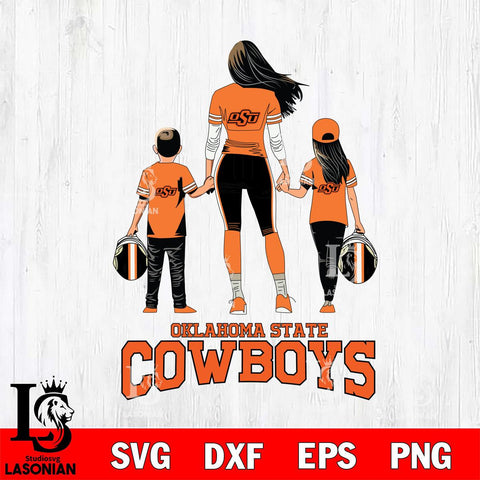 Oklahoma State Cowboys Mother and son Rugby SVG DXF EPS PNG FILE,NCAA SVG, Father day Digital Download,Instant Download, Silhouette