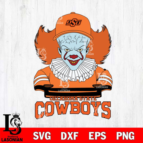 Oklahoma State Cowboys Pennywise Horror Sport 2 Svg Eps Dxf Png File, Digital Download