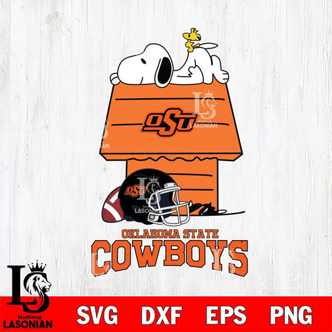 Oklahoma State Cowboys Snoopy Chill Football SVG DXF EPS PNG FILE,Snoopy File Cut, NCAA Digital Download,Instant Download,Christmas Silhouette
