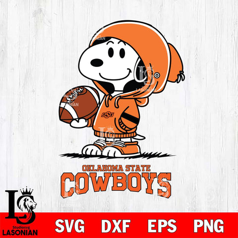 Oklahoma State Cowboys Snoopy Football Svg Eps Dxf Png File, NCAA svg , Digital Download , Instant Download, Cricut File