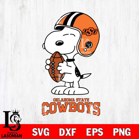 Oklahoma State Cowboys Snoopy Rugby Svg Eps Dxf Png File, NCAA svg , Digital Download , Instant Download, Cricut File