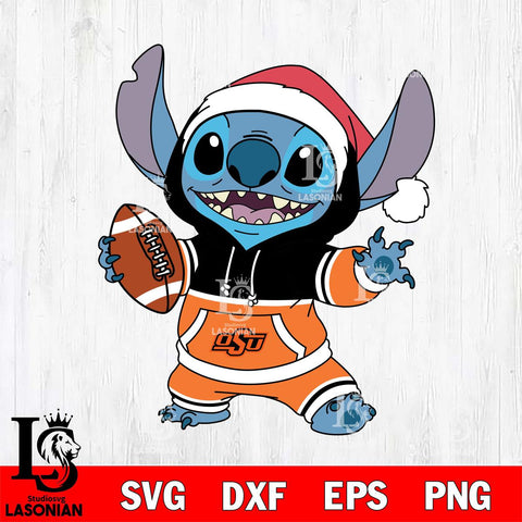 Oklahoma State Cowboys Stitch Football Christmas File Cut, NCAA SVG DXF EPS PNG FILE, Digital Download , Criucut , Silhouette