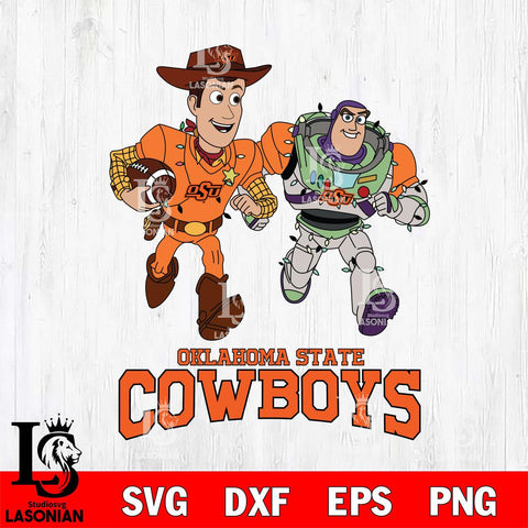 Oklahoma State Cowboys Woody & Buzz Lightyear Football Cricut,Christmas SVG DXF EPS PNG FILE, NCAA Digital Download,Instant Download, Silhouette