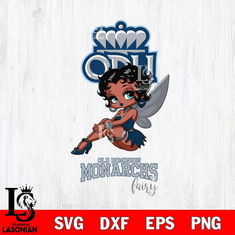 Old Dominion Monarchs Beauty Black Fairy Betty Boop, Svg Eps Dxf Png File, Digital Download