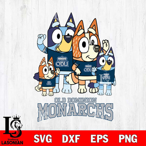 Old Dominion Monarchs Bluey & Bingo 7 Svg Eps Dxf Png File, NCAA svg, Digital Download, Instant Download