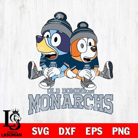 Old Dominion Monarchs Bluey & Bingo 8 Svg Eps Dxf Png File, NCAA svg, Digital Download, Instant Download