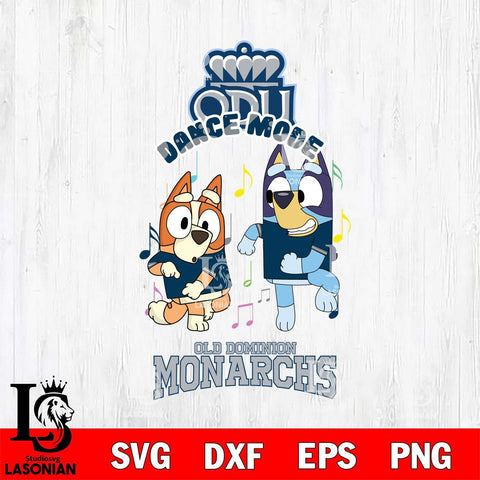 Old Dominion Monarchs Bluey Bingo Dance Mode Svg Eps Dxf Png File, NCAA svg, Digital Download, Instant Download