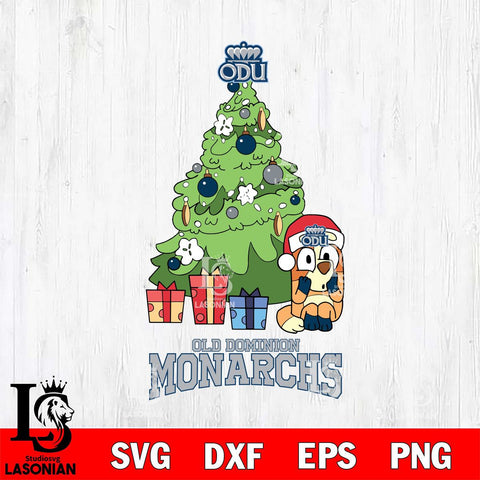 Old Dominion Monarchs Bluey Chilli Christmas Tree Svg Eps Dxf Png File, Digital Download