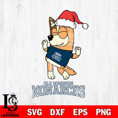 Old Dominion Monarchs Bluey Chilli Happy Christmas Svg Eps Dxf Png File, Digital Download