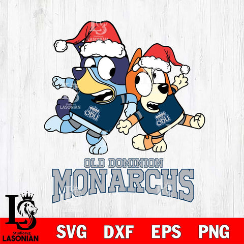 Old Dominion Monarchs Bluey Christmas Holiday Svg Eps Dxf Png File, Digital Download