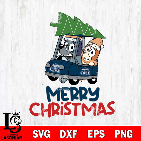 Old Dominion Monarchs Bluey Merry Christmas Svg Eps Dxf Png File, Digital Download