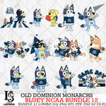 Old Dominion Monarchs Bluey NCAA Bundle 12 Svg Eps Dxf Png File, Digital Download, Instant Download