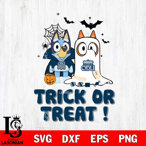 Old Dominion Monarchs Bluey Trick or Treat Halloween Svg Eps Dxf Png File, Digital Download, Instant Download