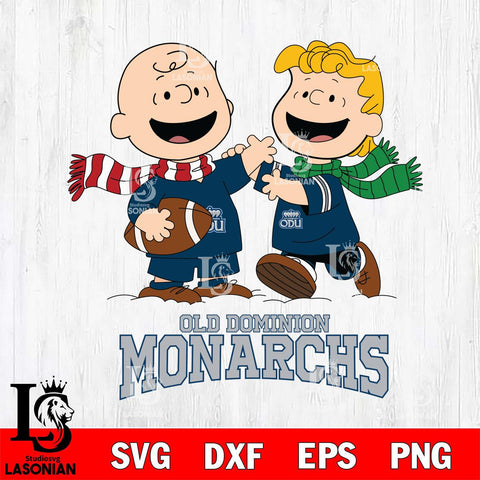Old Dominion Monarchs Charlie Brown & Linus Football Cricut,Christmas SVG DXF EPS PNG FILE, NCAA Digital Download,Instant Download, Silhouette