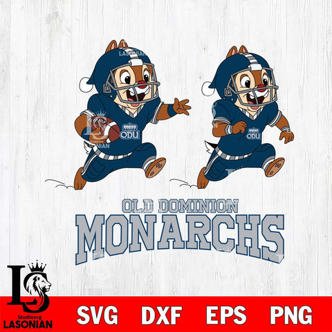 Old Dominion Monarchs Chip & Dale Football Cricut,Christmas SVG DXF EPS PNG FILE, NCAA Digital Download,Instant Download, Silhouette