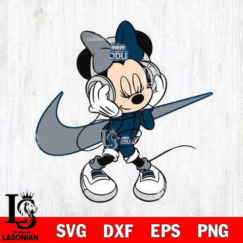 Old Dominion Monarchs Cute Minnie Mouse Dancing Svg Eps Dxf Png File, NCAA svg, Digital Download, Instant Download