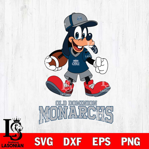 Old Dominion Monarchs Goofy Football Player SVG DXF EPS PNG FILE,NCAA svg ,Football Digital Download,Instant Download, Silhouette