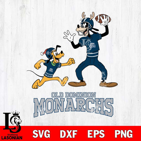 Old Dominion Monarchs Goofy & Pluto Football Cricut,Christmas SVG DXF EPS PNG FILE, NCAA Digital Download,Instant Download, Silhouette