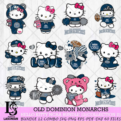 Old Dominion Monarchs Hello Kitty Bundle 12 SVG Svg Eps Dxf Png File, Digital Download, Instant Download