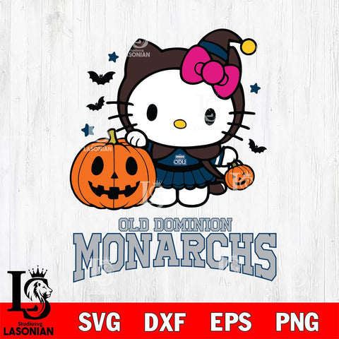 Old Dominion Monarchs Hello Kitty Horror 1 Svg Eps Dxf Png File, Digital Download