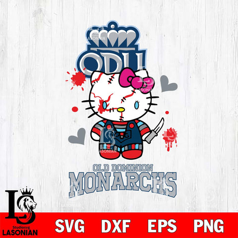 Old Dominion Monarchs Hello Kitty Horror 2 Svg Eps Dxf Png File, Digital Download