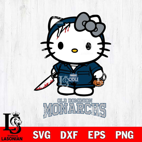 Old Dominion Monarchs Hello Kitty Horror 5 Svg Eps Dxf Png File, Digital Download